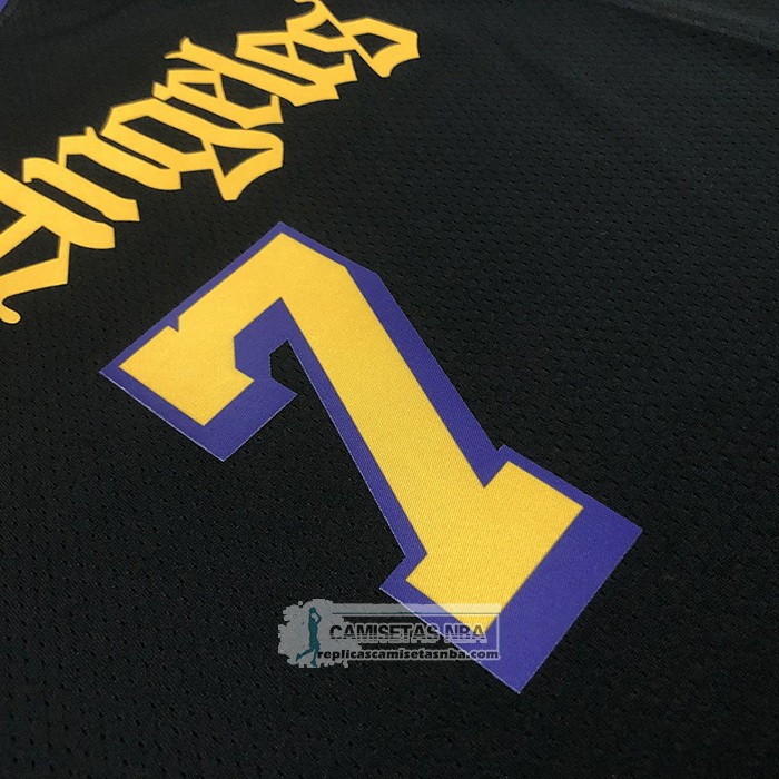 Camiseta Los Angeles Lakers Carmelo Anthony NO 7 Ciudad 2019-20 Negro